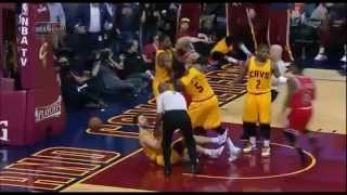 Taj Gibson KICKS Dellavedova and gets ejected!! - Serious Fight - Bulls vs Cavs (Game 5)