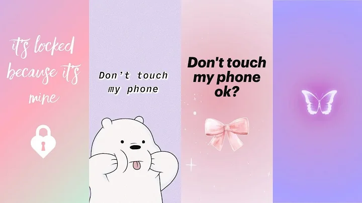 "Don't touch my phone" Wallpapers ideas /🐼lock screen wallpapers😍|Aesthetic Wallpapers for Girls❤🦋