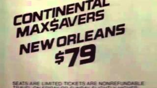 1987 Continental Airlines Max$avers Commercial