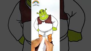 Satisfying Shrek Coloring! 🎨 #Shorts #shrek #coloringpages #shortsvideo #coloringadventure