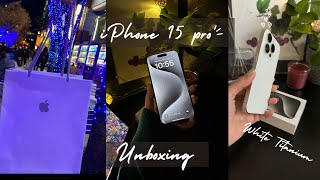 My new phone | Apple iPhone 15 Pro | Unboxing | Apple Store Marunouchi