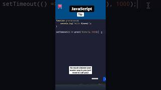 Use timeout like a pro ✌️​⁠@NishaSingla #javascript #programming
