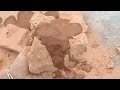 ASMR - orange mud dirt floor crumbling paste pouring soft dusty satisfying 🩷✨