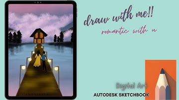 Menggambar Pemandangan Mudah dan Indah | Autodesk Sketchbook Drawing Tutorial 1/30