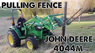 John Deere 4044m Pulling Out Fence Posts by Woodward Acres 2,068 views 1 year ago 23 minutes