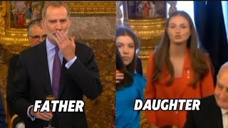 king Felipe blow a kiss to his daughter #bbc #leonor#spain#trend#viral#king#future#queen#spanish