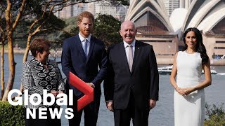 Prince Harry and Meghan Markle receive official welcome in Australia