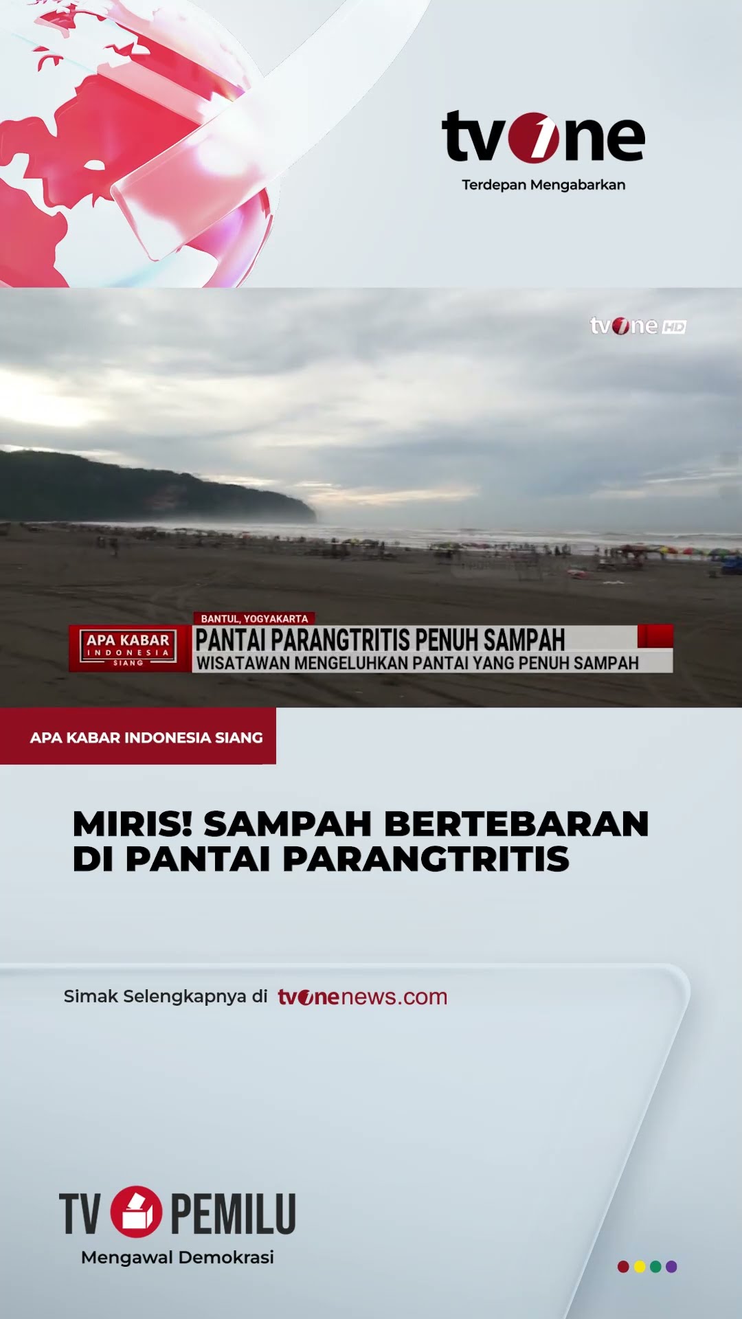 Wisatawan Mengeluh Pantai Parangtritis Penuh Sampah | tvOne