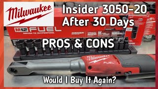 Milwaukee M12 Fuel Insider Extended Reach Box Ratchet 305020 Review After 30 Days. Pros & Cons.