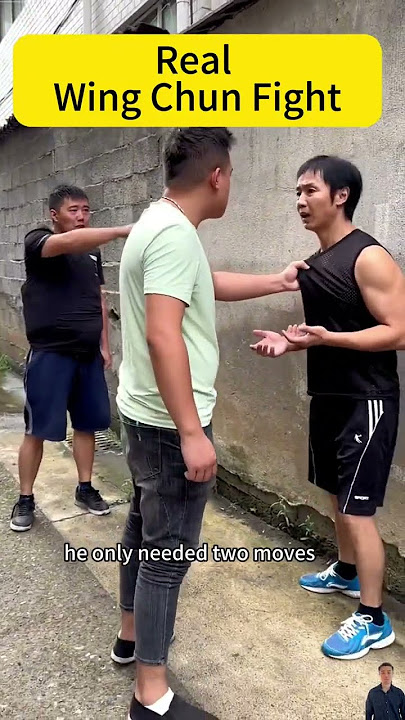 Real Wing Chun fight, one move to defeat the opponent. #kungfuskills #wingchun