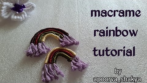 macrame rainbow 🌈 tutorial|how to make #apoorva_shakyamacramecrafts #apoorva_shakya #ytshorts #yt