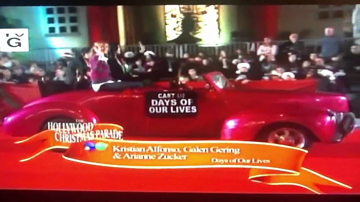 Kristian Alfonso, Galen Gering, and Ari Zucker in the Hollywood Christmas Parade 2011