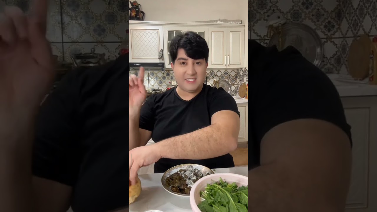 BABOŞ YARPAQ DOLMASI YEYİR 🍽️🫓