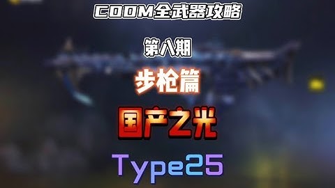 【使命召唤手游】CODM全武器攻略——Type25  #CODM梁山伯