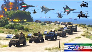Irani Fighter Jets, Drone, Helicopter Attack on Israeli Heavy Weapons Supply Convoy in Jerusalem-GTA