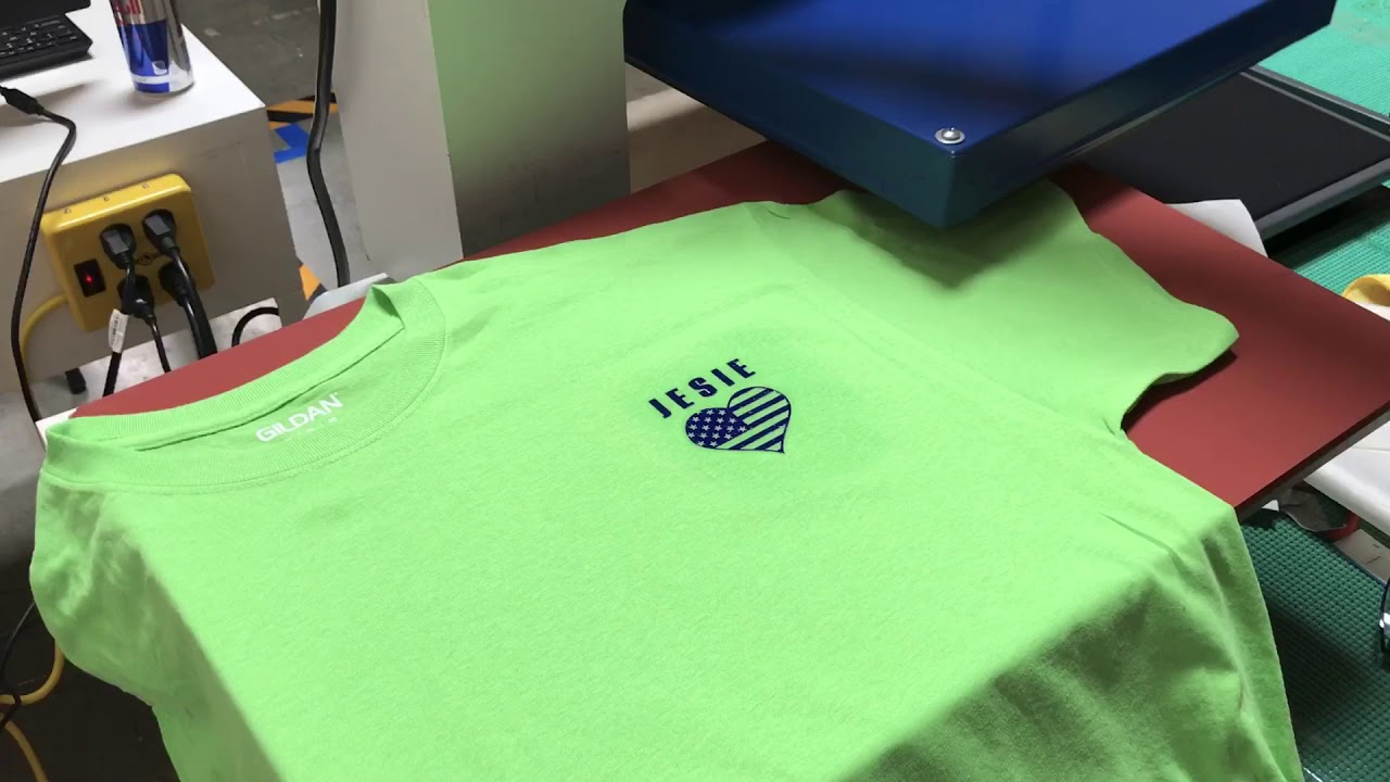 The step of T-shirt UV printing - YouTube