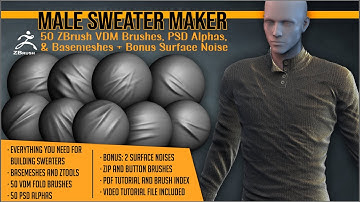 Male Sweater Maker for ZBrush by Artistic Squad