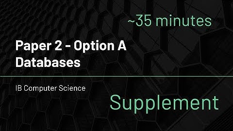 IB Computer Science - Option A (Databases) -  Supplement - SQL, Derived Fields, Joins