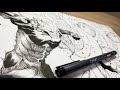【怪獣8号】描いてみた。Monster No.8/Drawing Monster No.8/This is drawn rough draft.