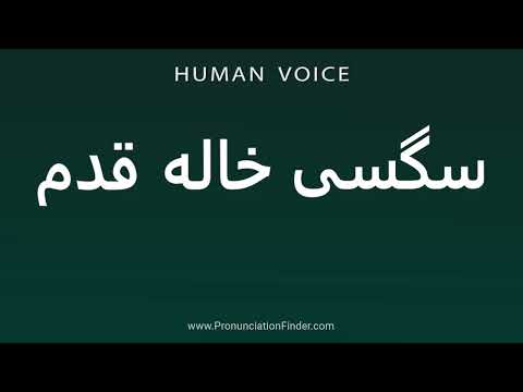 How To Pronounce سگسی خاله قدم