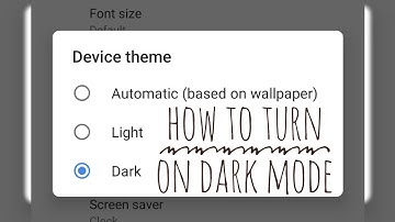 How to enable dark mode on your android phone #darkmode #android #howto