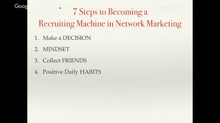 7 Steps To Becoming a RECRUITING MACHINE in Network Marketing