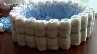 Корзинка из памперсов/Подарок для новорождённого Корзинка из памперсов/Подарок для новорождённого