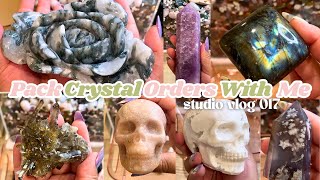 Pack Crystal Orders with Me | Crystal Studio Vlog 017 | #coldbrewcrystals