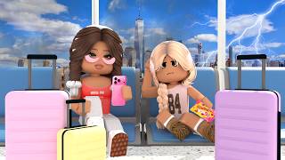 FAMILY STUCK AT THE AIRPORT NIGHTMARE! *THUNDERSTORM!* Roblox Bloxburg Voiced RP Roleplay