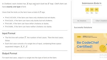 CodeChef // Who is taller! // Chef and Chapters // Bird farm // Presents for Cheffina (Almost Live)