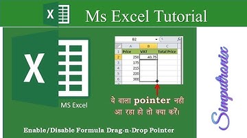 How to Enable/Disable Drag-N-Drop in MS Excel || How to On/Off Drag-N-Drop Pointer in MS Excel