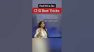 Simple Interest Compound interest Tricks And Shortcuts | Find Rate of Interest #sbi #ibps Minakshi