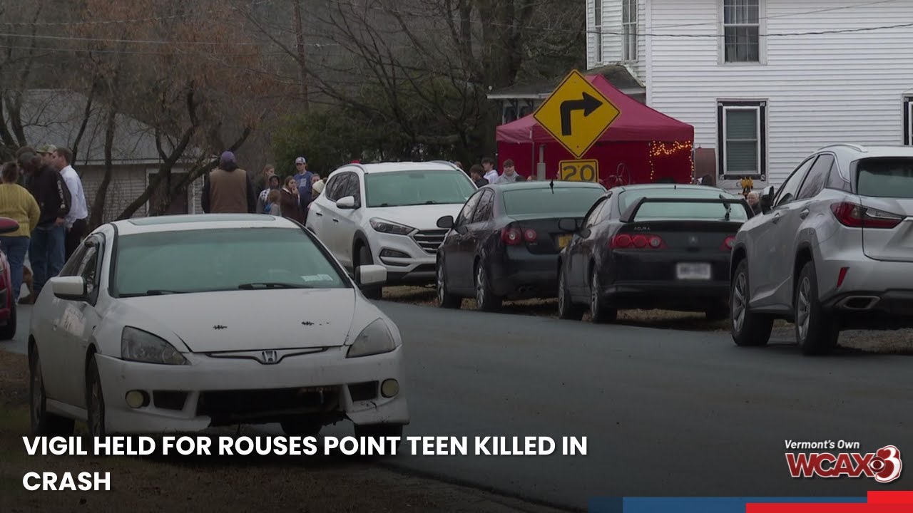 Vigil held for Rouses Point teen killed in crash - YouTube