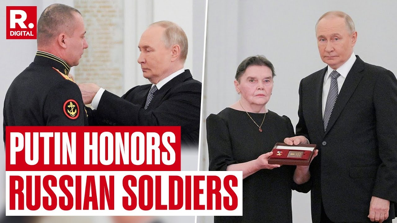 Russian President Putin Awards Gold Star Medals To Soldiers For Service In Russia-Ukraine War
