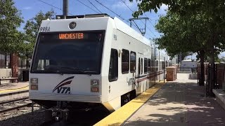 Valley Transportation Authority Hd 60Fps Vta Light Rail Train Departs Diridon Station 72315