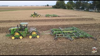 Two John Deere 9620RX Tractors pulling 2730 Disk Rippers