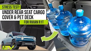 💥 Overload testing the Team 1EV Cargo Cover and Dog / Pet Deck in Rivian R1T rear under seat cargo!