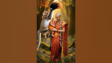 Thumbnail of cutest little monk baby with mom ❤️❤️ #trendingshorts #shortsviral #shortvideo #song #viralvideos