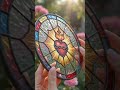 Sacred Heart of Jesus Stained Glass Art ❤️🙏 #shorts #art #shortsvideo #nature