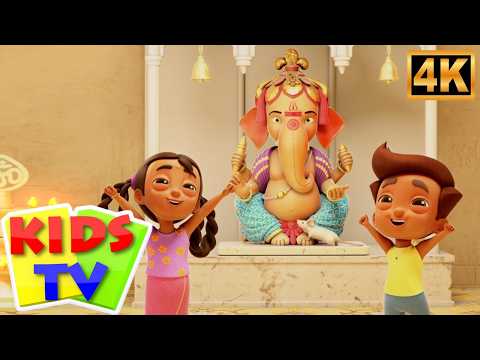 Ganpati Bappa Is Coming, Hindi Festival Song for Children and Cartoon