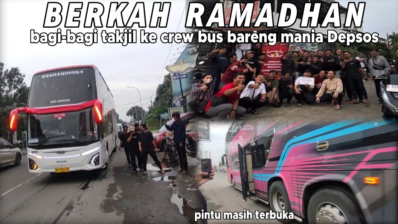 NGABUBURIT BAGI-BAGI TAKJIL KE BUS AKAP | HUNTING BUS DI DEPSOS