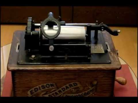 エジソン蓄音機 1903年製 ロウ管録音実験 エジソン シリンダー蓄音機