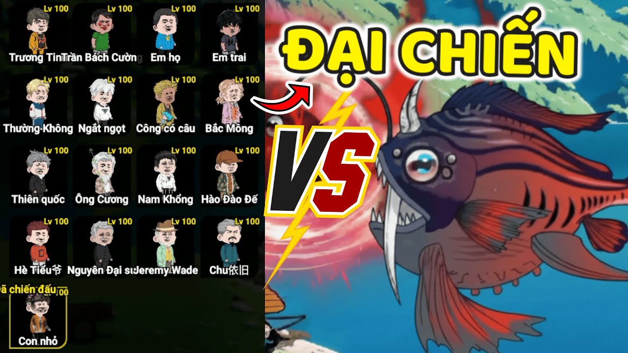 THNE PHÁT HIỆN TẤT CẢ NHÂN VẬT ĐẠI CHIẾN VỚI CÁ ĐÈN BIẾN ĐỔI TRONG CÂU CÁ VẠN CÂN.