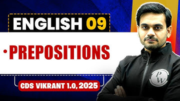 Prepositions | English for CDS 1, 2025 | CDS Vikrant 1.0 2025🤩