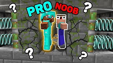 Minecraft - NOOB vs PRO - HOW TO SAVE NOOB and PRO? TRAP MACHINE Challenge! Animation!