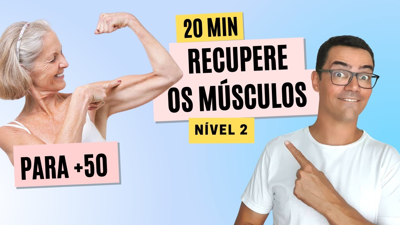 Exercícios para RECUPERAR OS MÚSCULOS | Nível 2 | Para mulheres com + 50 | Exercícios para Idosos