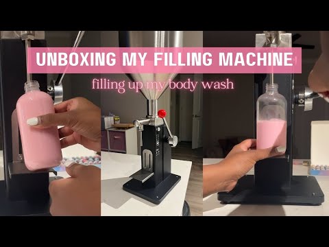 UNBOXING MY FILLING MACHINE | review | unboxing | making & filling up my body wash | JADA