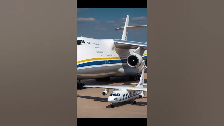 baby AN-225 next to mom #babyan225 #c17 #baby #c17baby #fyp #viral #aviation