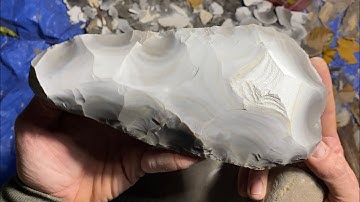 Acheulean Handaxe from Raw Nodule - Part 2: Thinning and Shaping