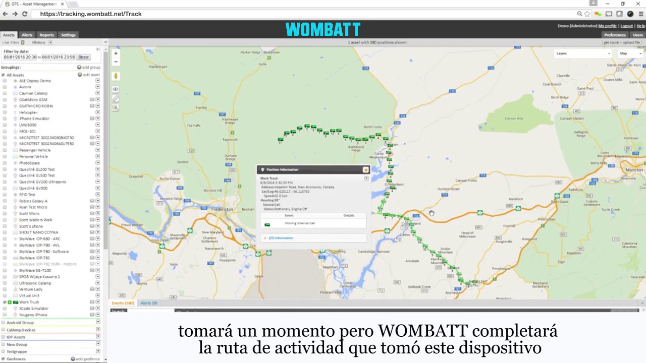 WOMBATT tracking